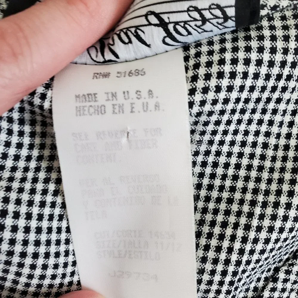 HELD Vintage 90's Black Gingham Maxi Dress - Picture 7 of 10